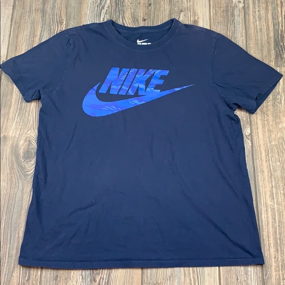Nike Athletic Cut Tee Men’s Sz Large Navy Blue - Picture 5 of 8